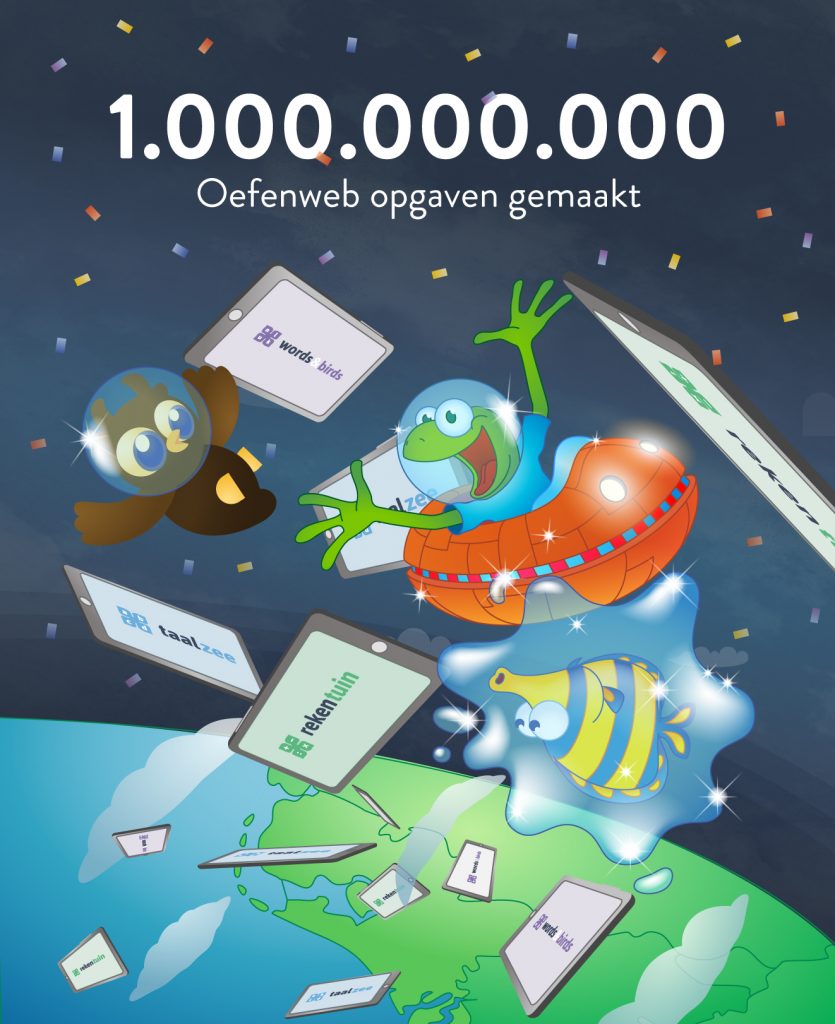 1 miljard Oefenweb opgaven gemaakt 