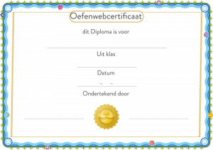 Oefenwebcertificaat of Oefenwebdiploma voor leerlingen